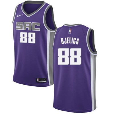 Nike Sacramento Kings #88 Nemanja Bjelica Purple NBA Swingman Icon Edition Jersey Men's